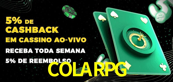 Promoções do cassino ao Vivo COLARPG